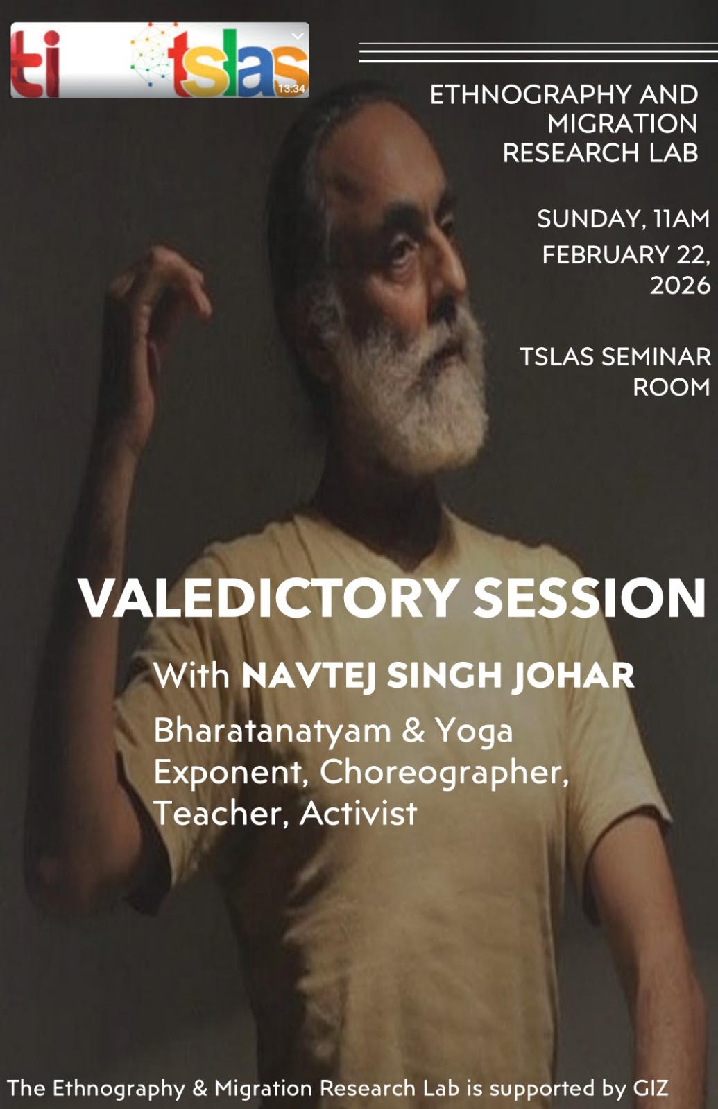 Navtej Johar Leads Conversation on Art, Performance, and Research Communication at TSLAS